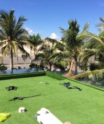 (AVG) Dự án trải cỏ nhân tạo sân vườn AVG tại Dự án Khu nghỉ Dưỡng The East Sea