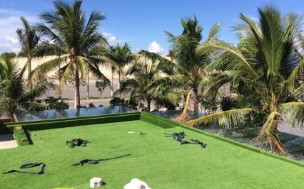 (AVG) Dự án trải cỏ nhân tạo sân vườn AVG tại Dự án Khu nghỉ Dưỡng The East Sea